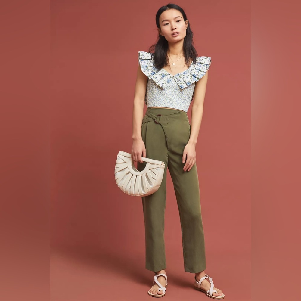 Anthropologie Cupro wrap trousers small